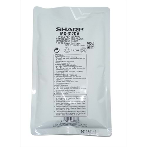 Sharp,Developer MX M 260,264,310,314,354,MX-312FV MX-312GV,ORJ.