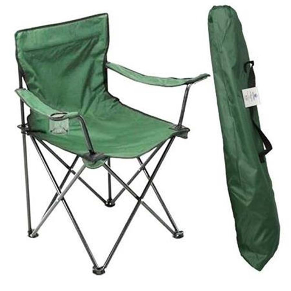 Şemsiye Tipi Katlanan Kollu Kamp Sandalyesi - HAKİ