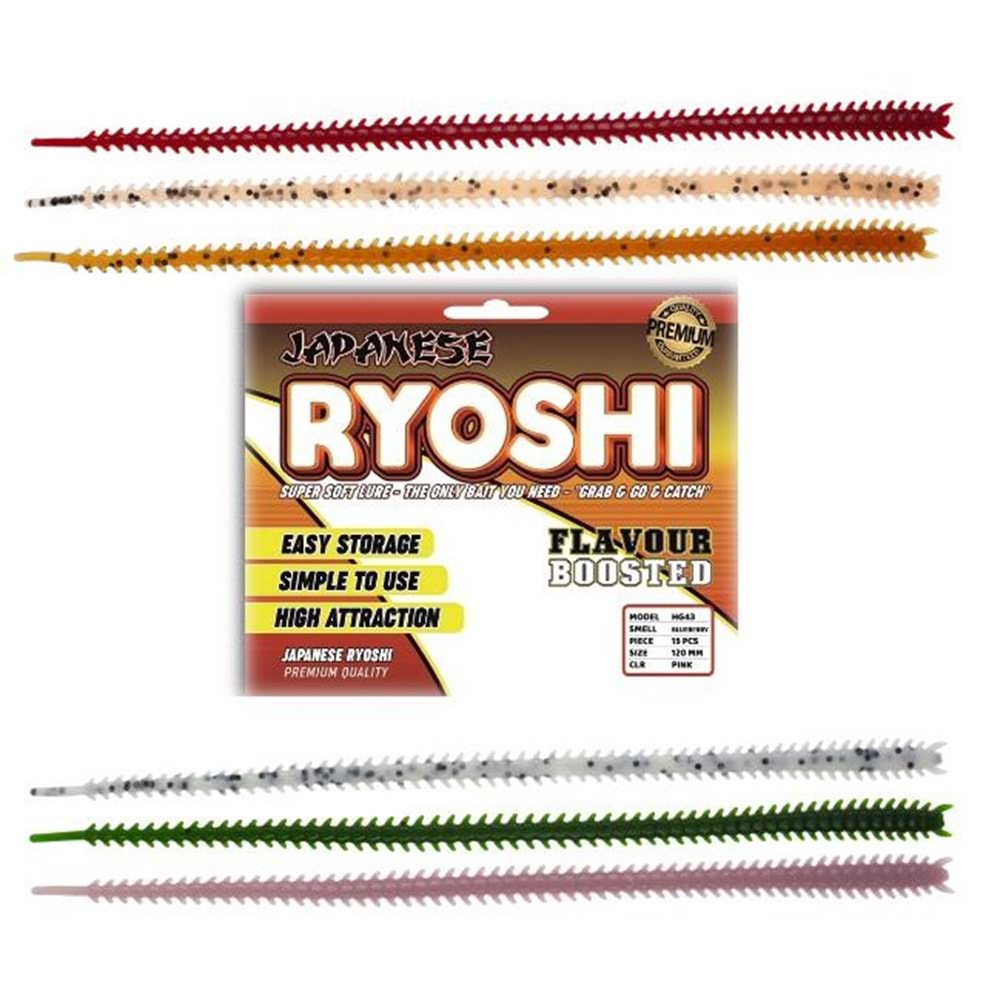 Japanese Ryoshi Red 120mm Elma Aromalı Silikon Sahte Yem