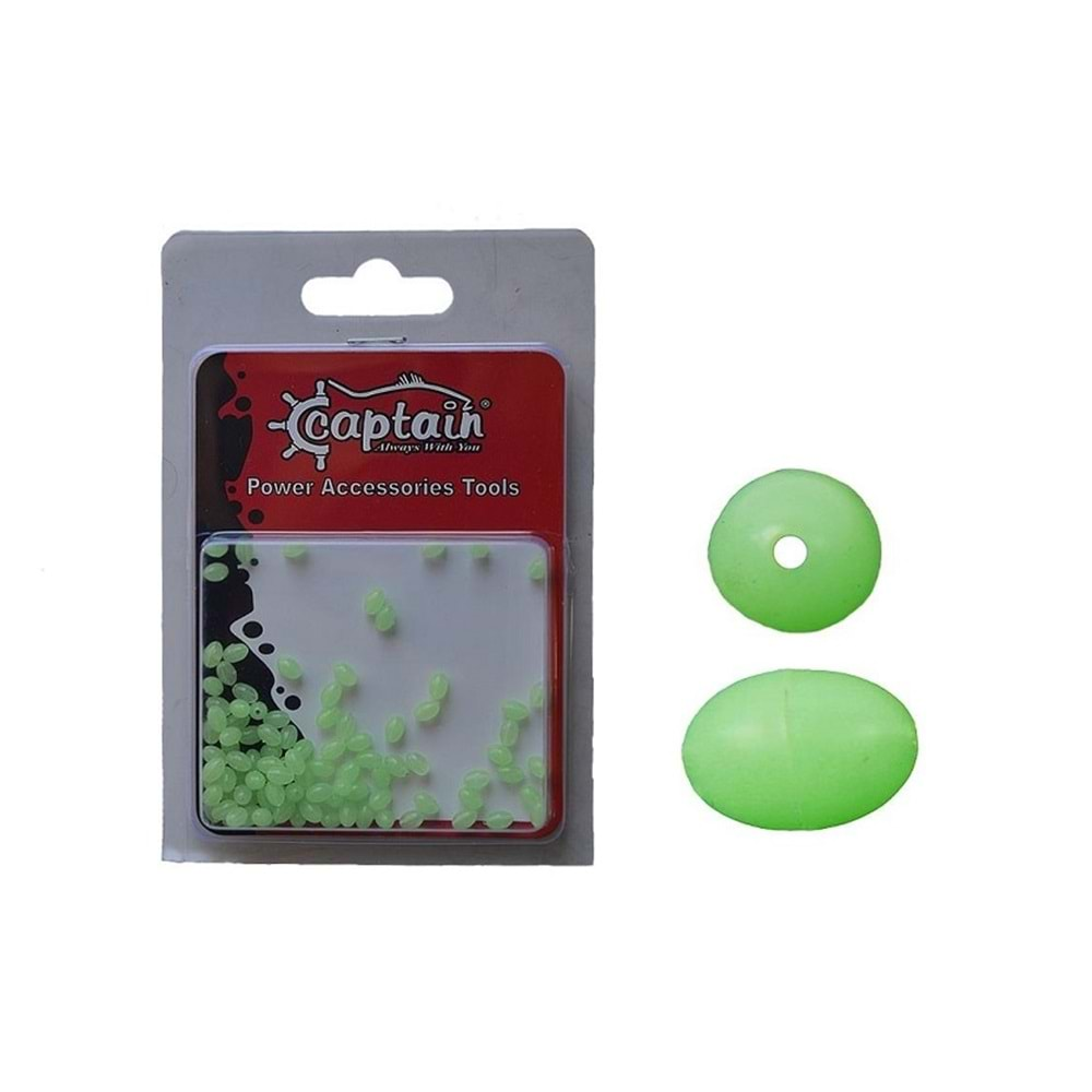 Captain Glow Boncuk Oval Çapari ve Takım Boncuğu 100lü Paket - 5MM