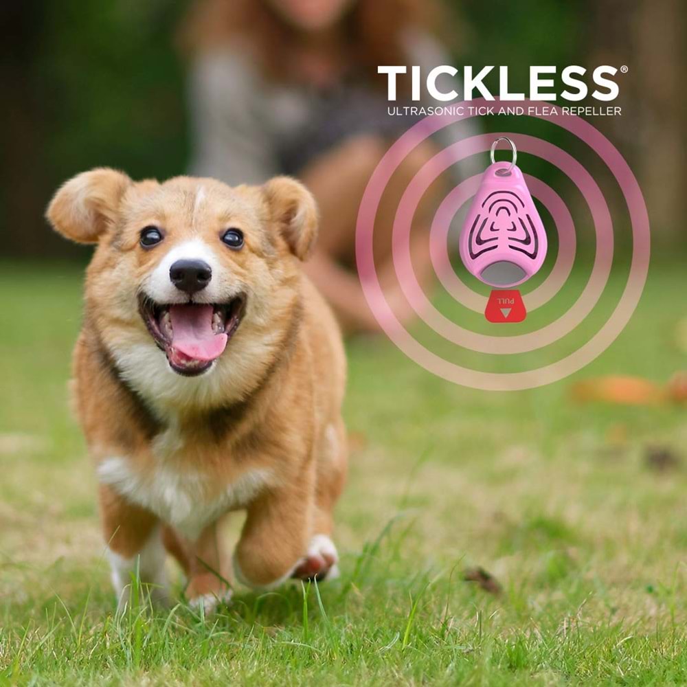 Tickless Pet Ultrasonic Pembe - Kedi ve Köpek İçin Kene Bit Pire Kovucu