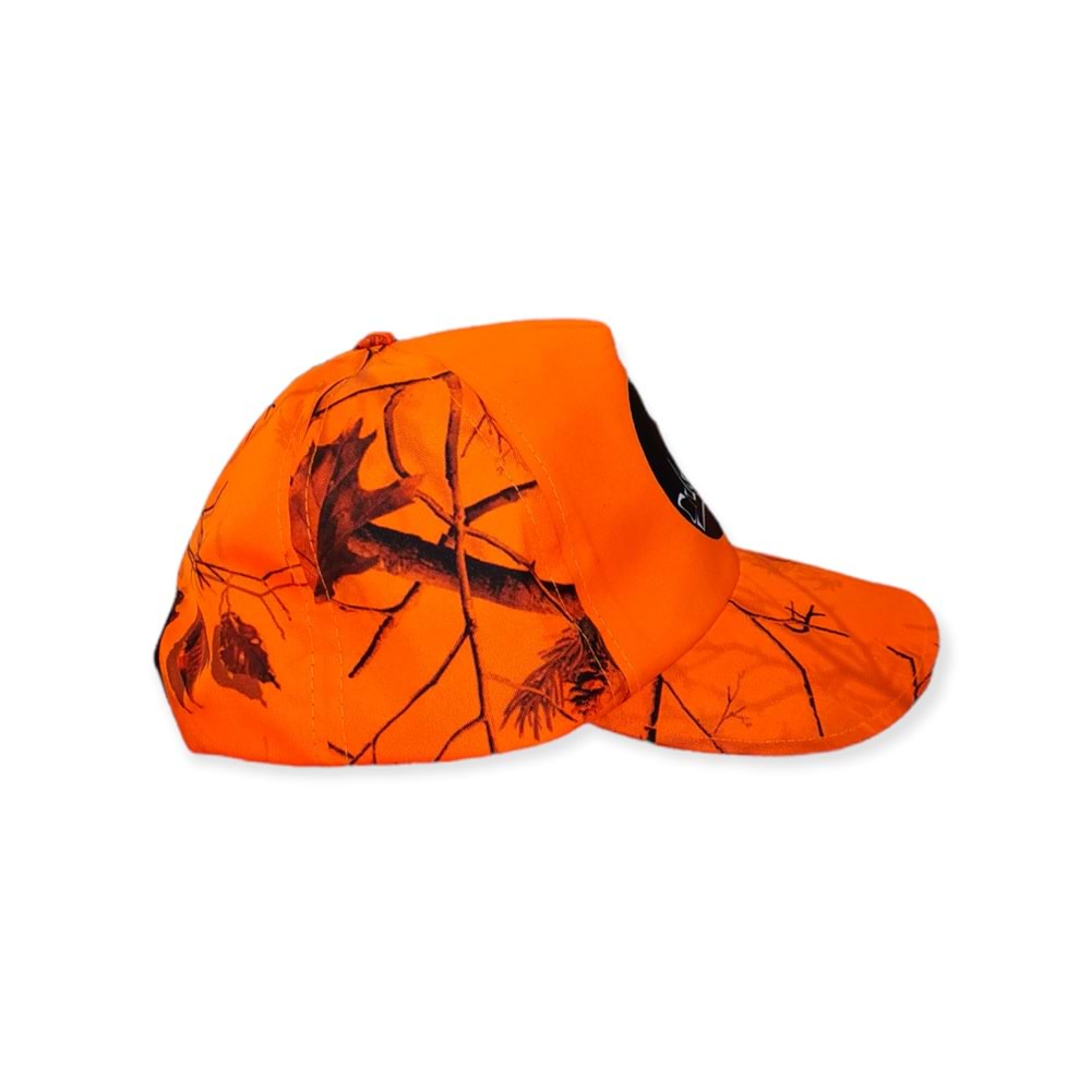 Turuncu Orman Desenli Domuz Avcısı Şapkası