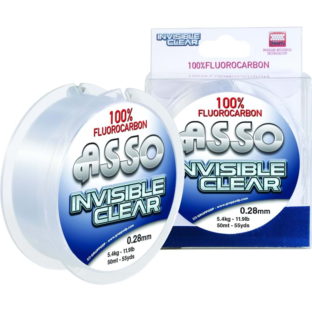 Asso Invisible Clear Paralel Fluoro Carbon Misina 50mt - 0.30MM