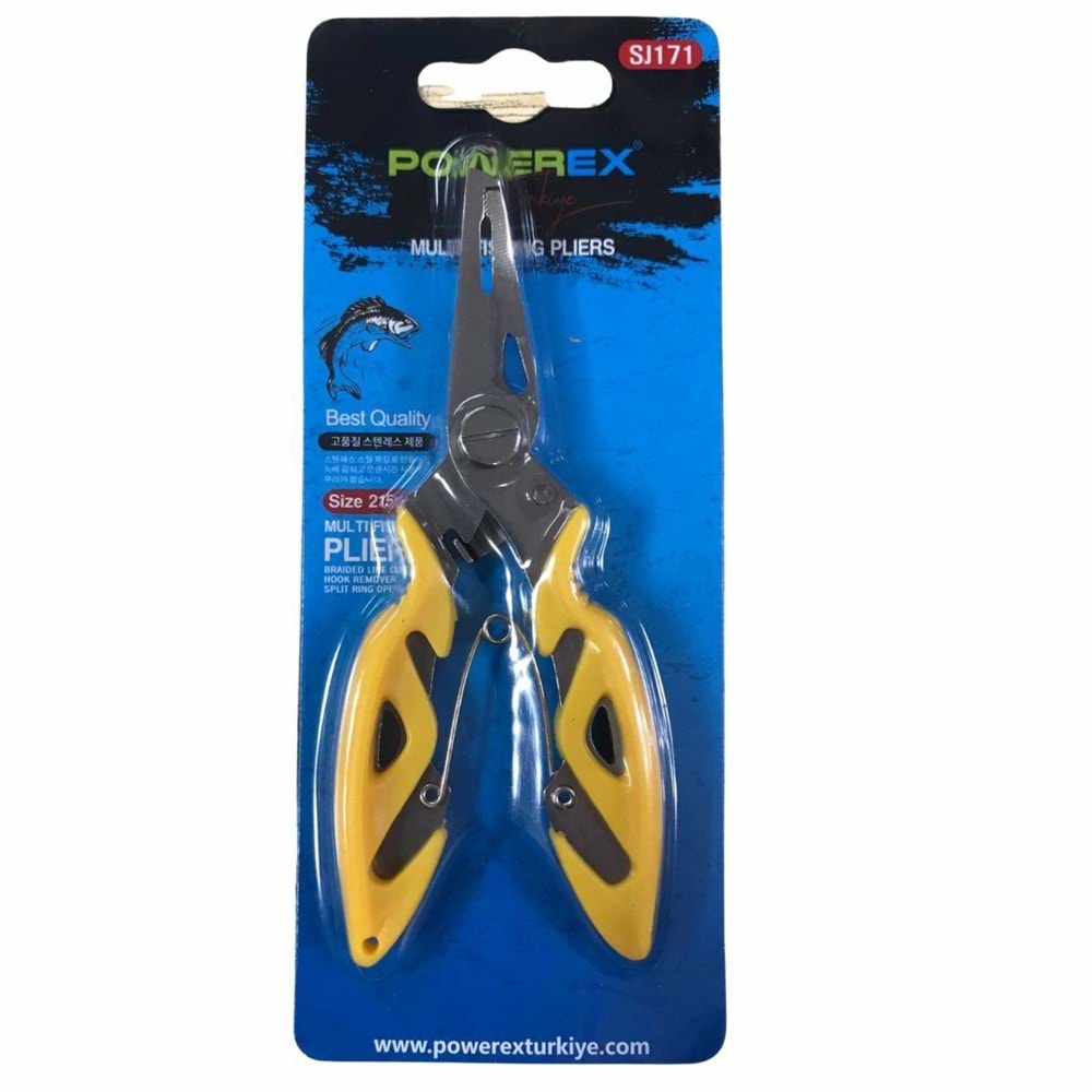 Powerex Multi Fishing Pliers 12.5cm Yellow Balıkçı Pensesi
