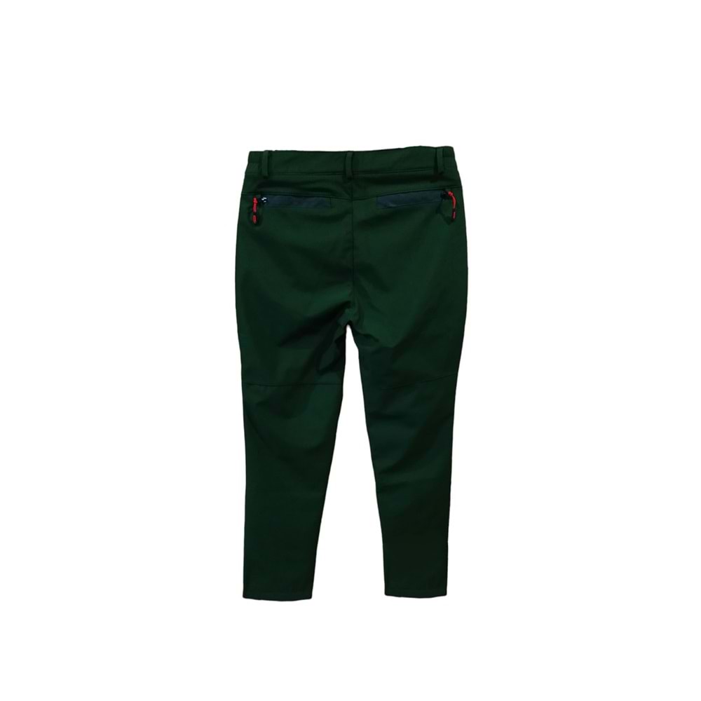 Haki Yeşil Softshell Pantalon İçi Polarlı Gizli Fermuarlı - M