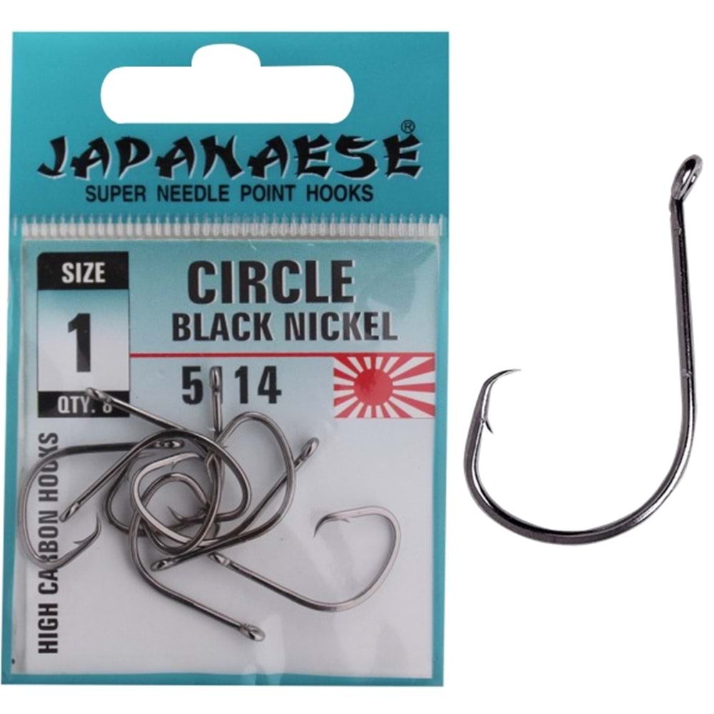 Japanese Circle Carbon Black Nickel 5114 Olta İğnesi - NO-1-0