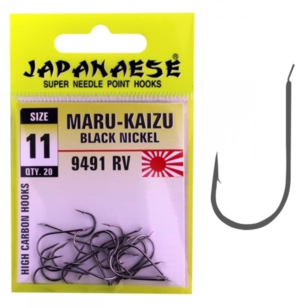 Japanese Maru Kaizu Rv Carbon Çapraz Black Nickel 9491 Olta İğnesi - NO-12