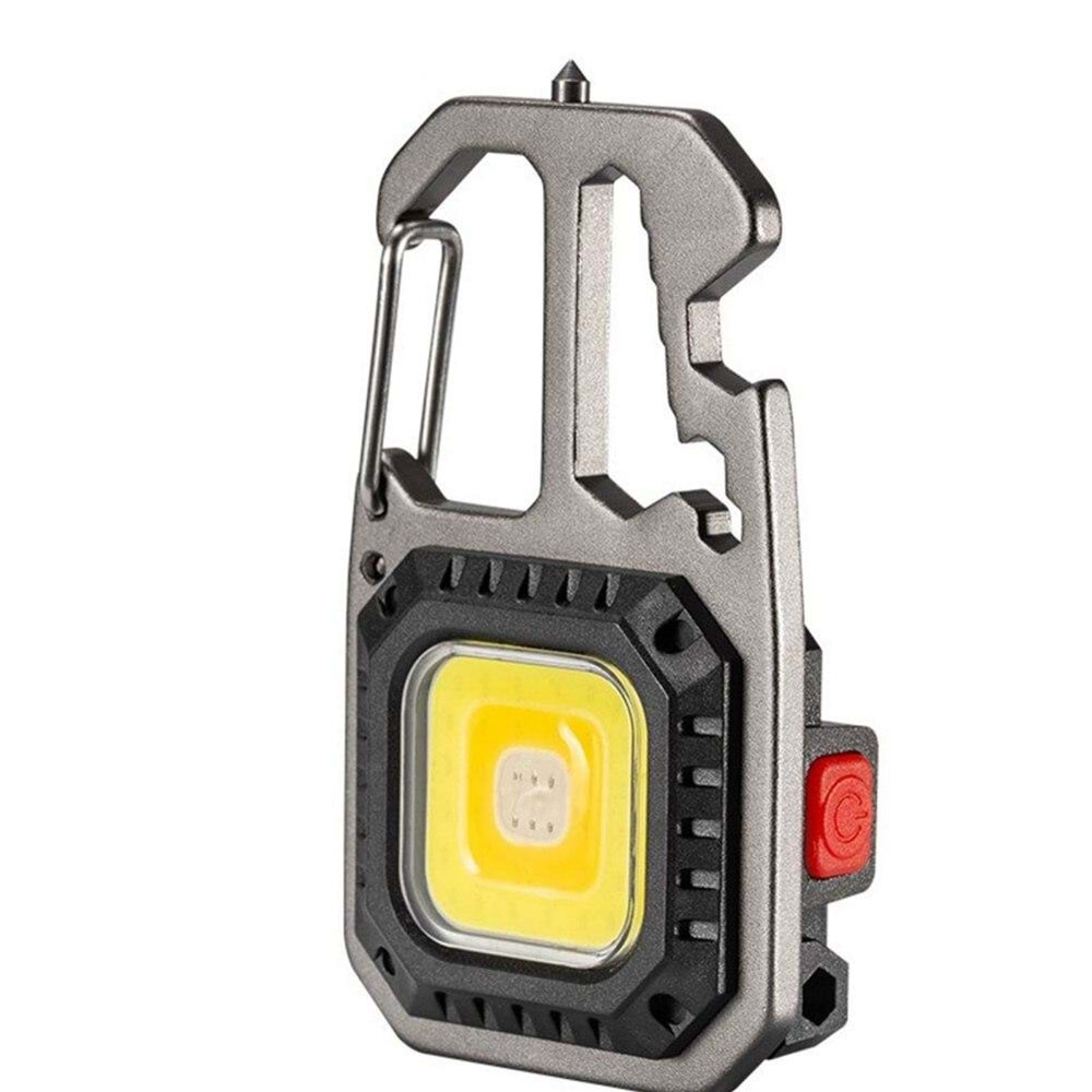 Keychain Light W5138 Cob Led USB Şarjlı Çok İşlevli Outdoor Survival Anahtarlık Fener