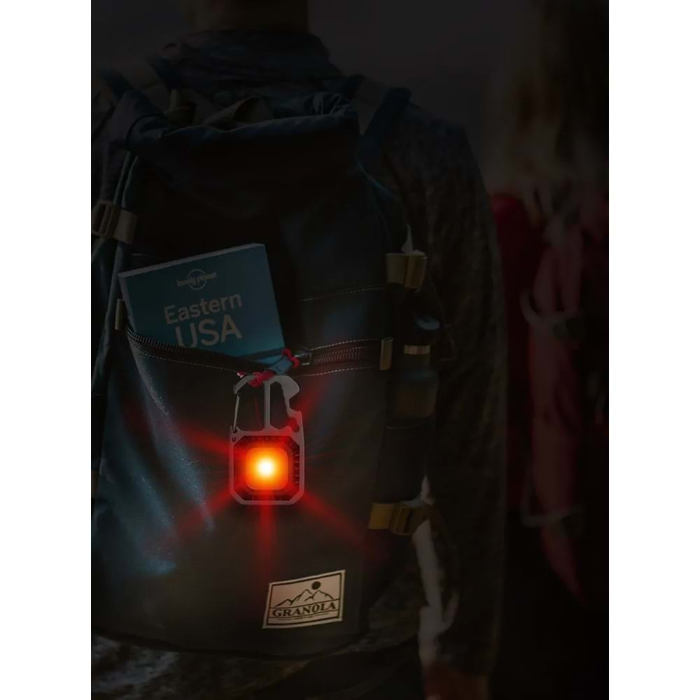 Keychain Light W5138 Cob Led USB Şarjlı Çok İşlevli Outdoor Survival Anahtarlık Fener