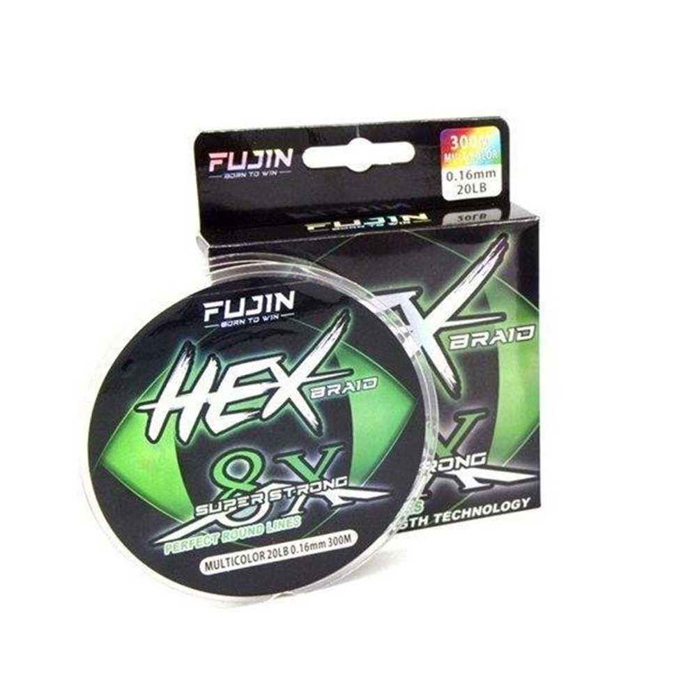 Fujin Hex Braid 8x 150mt Multi Color PE Örgü İp Misina - 0.12MM