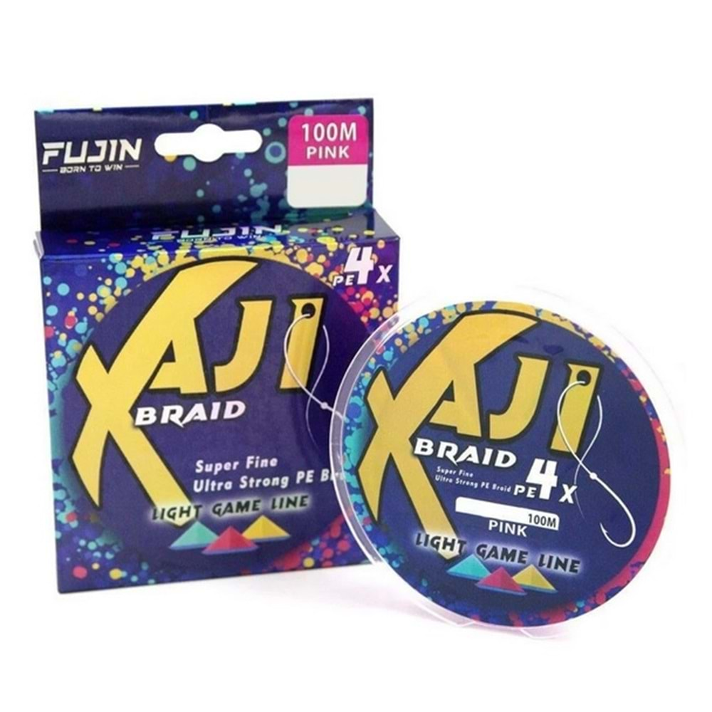 Fujin Aji Light Game Braid 4X 100Mt. Pink Lrf İp Misina - 0.02MM