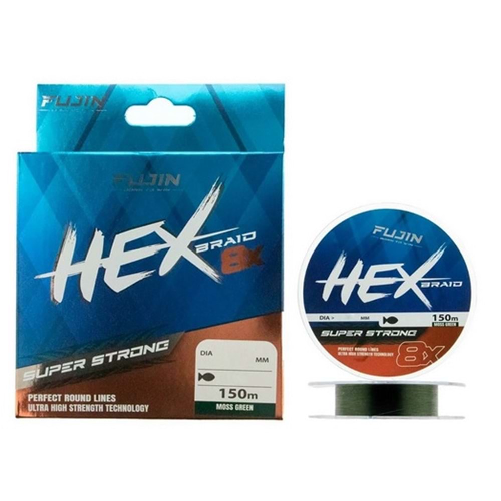 Fujin Hex 8X 150Mt. Moss green Pe Line İp Misina - 0.06MM