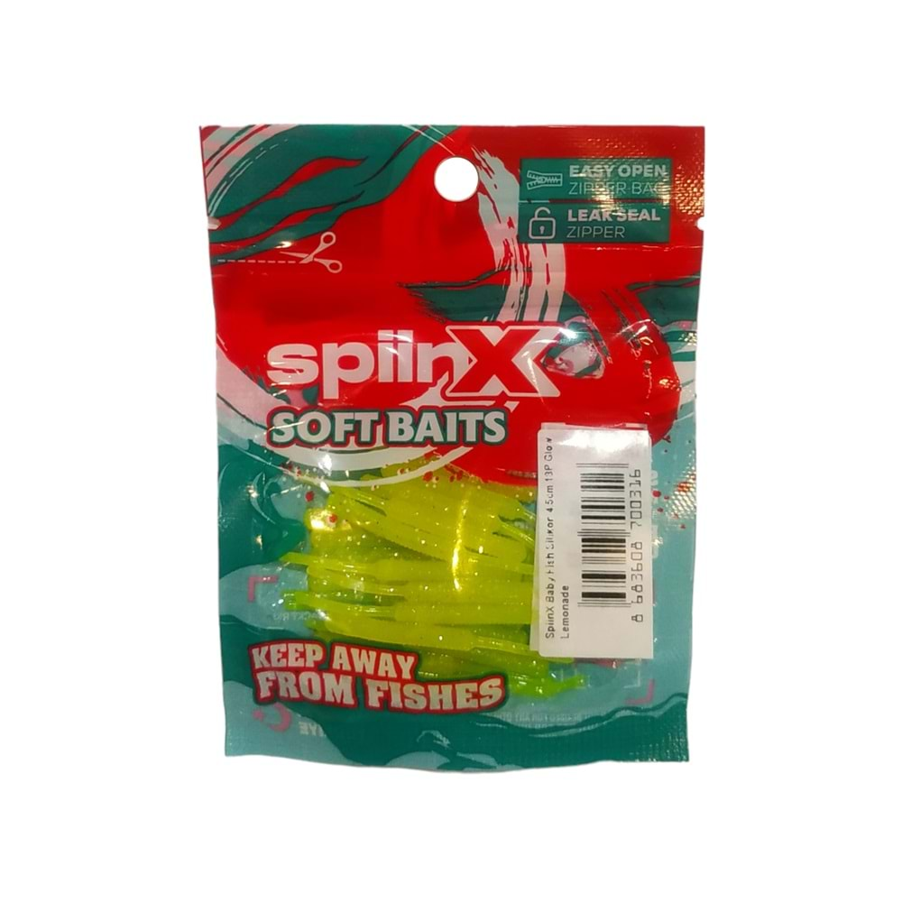 SpiinX Baby Fish Silikon 4.5cm 18P Glow Lemonade