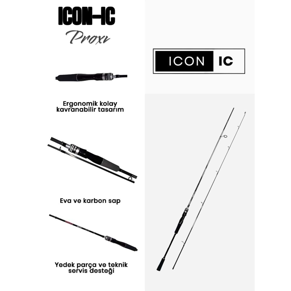 ICON-IC Proxi 802M 240cm 3-25gr 2P Karbon Spin Olta Kamışı