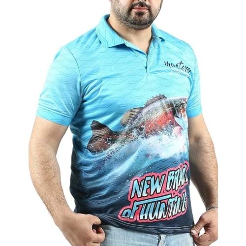 S Beden Balık Desenli Kısa Kollu T-Shirt