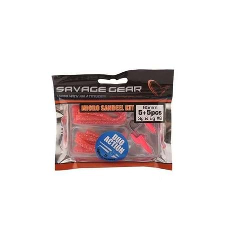 Savage Gear LRF Micro Sandeel Kit Pink LRF Silikon Yem
