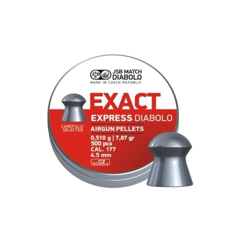 JSB EXACT EXPRESS DIABOLO HAVALI SAÇMASI 4,51MM 500PCS