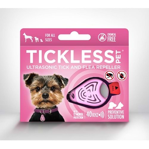 Tickless Pet Ultrasonic Pembe - Kedi ve Köpek İçin Kene Bit Pire Kovucu