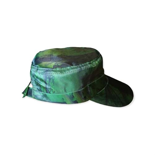 Koyu Yeşil Orman Desenli Castro Model Avcı Şapkası