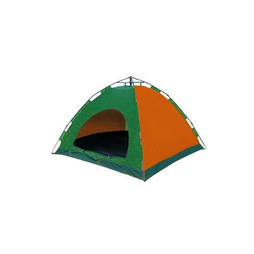 Crown Turuncu Yeşil Otomatik Kamp Çadırı 3 Kişilik 200x150x125cm