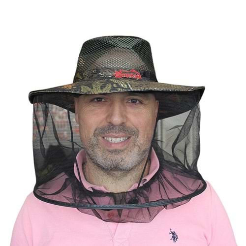 Captain Fisherman Style Foter DY-01 Arı Sivrisinek Haşere Koruyucu Tüllü Şapka