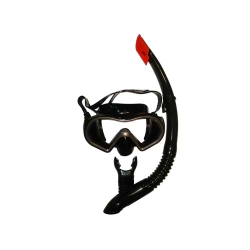 Apnea Monaco Metalik Gri Maske Şnorkel Set