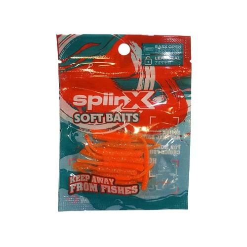 SpiinX Baby Fish Silikon 4.5cm 18P Glow Orange Gum