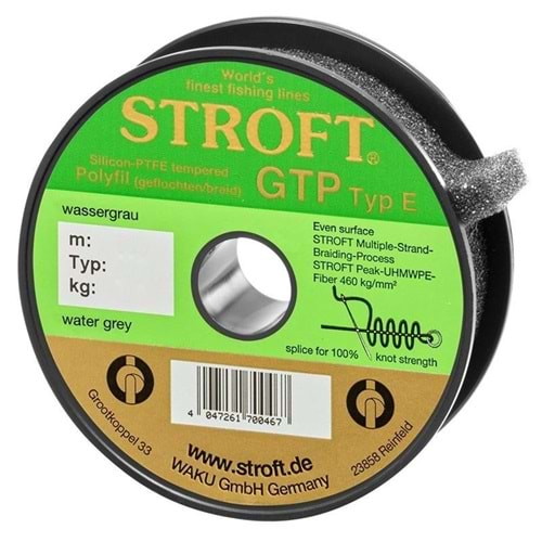 Stroft Gtp Typ E Örgü Misina Gri 200M E6 - 0,22mm