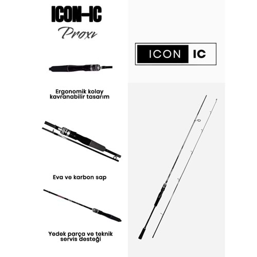 ICON-IC Proxi 802M 240cm 4-30gr 2P Karbon Spin Olta Kamışı