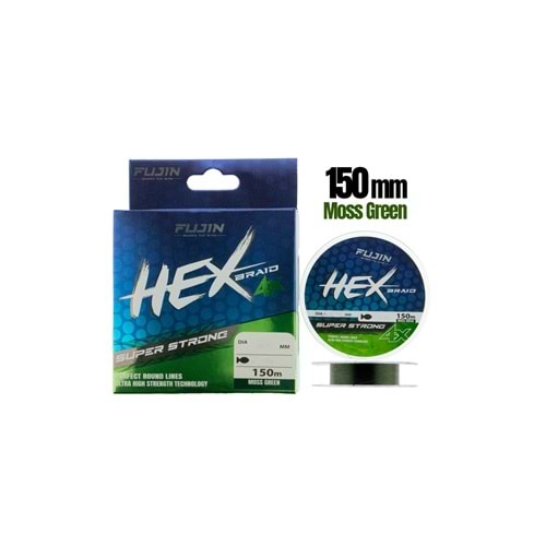 Fujin Hex Braid 4x 150mt Moss Green PE İp Misina