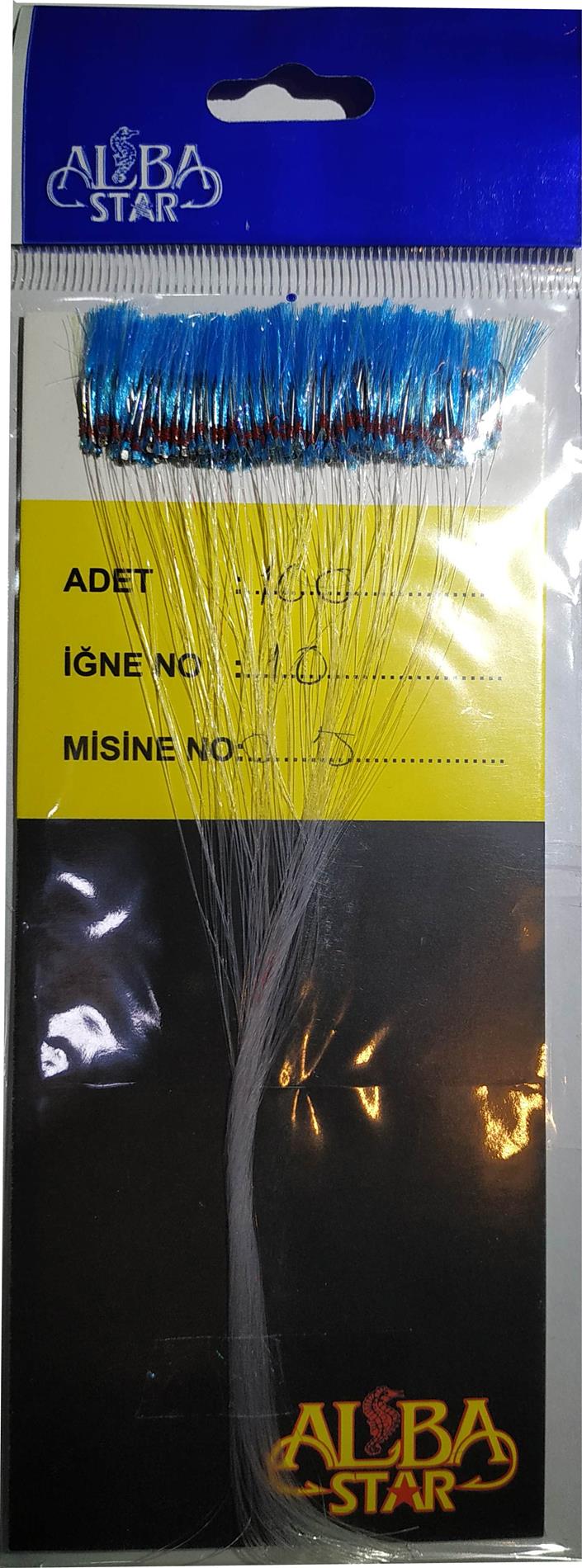 ALBASTAR HAZIR KÖSTEK 100'LÜ (10NO BEYAZ İĞNE-AÇIK MAVİ SİM)