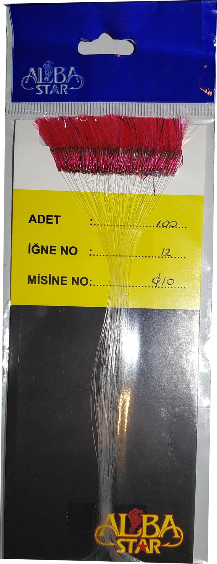 ALBASTAR HAZIR KÖSTEK 100'LÜ -12NO BEYAZ İĞNE-PEMBE SİM