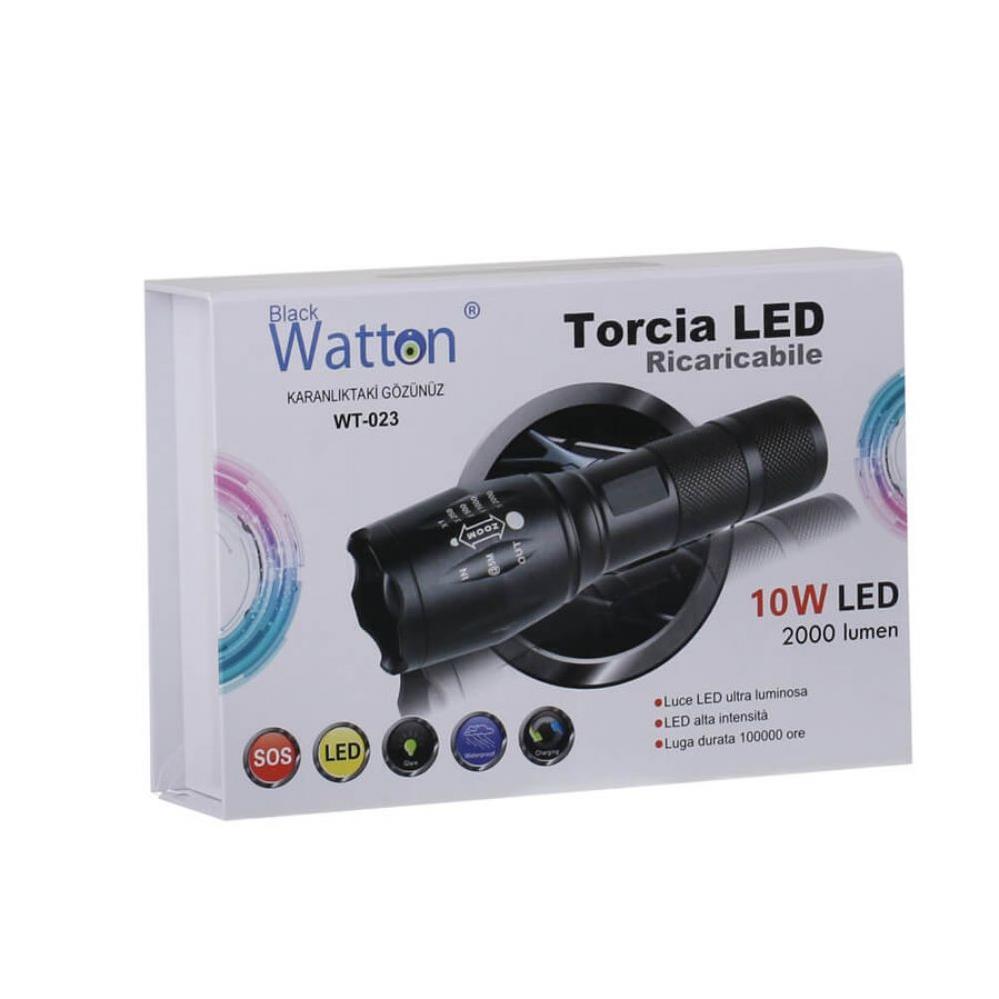WATTON WT-023 TX6 ULTRA YÜKSEK IŞIK GÜÇLÜ SARJLI ZOOMLU EL FENERİ