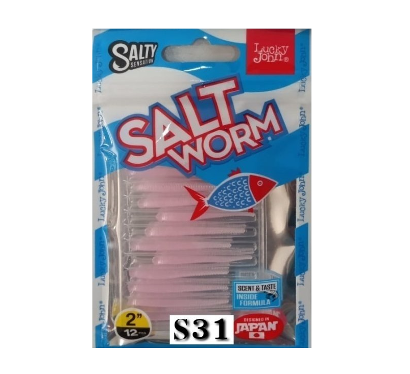 Lucky John Salt Worm S31 Lrf Silikonu