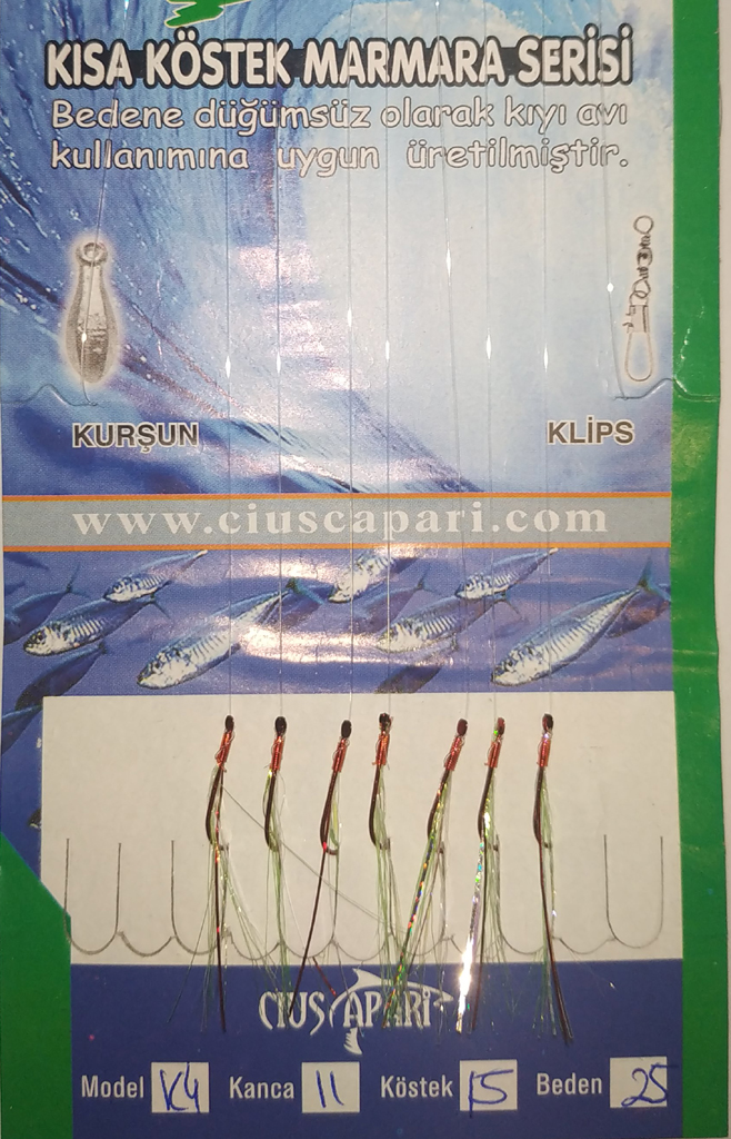 K4 KIRMIZI 7 İĞNELİ A.YEŞİL SİMLİ KISA KÖSTEK MARMARA SERİSİ ÇAPARİ