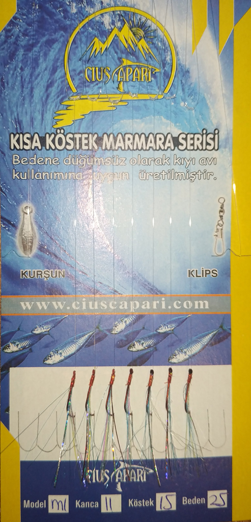 M1 KIRMIZI 7 İĞNELİ MAVİ SİMLİ KISA KÖSTEK MARMARA SERİSİ ÇAPARİ