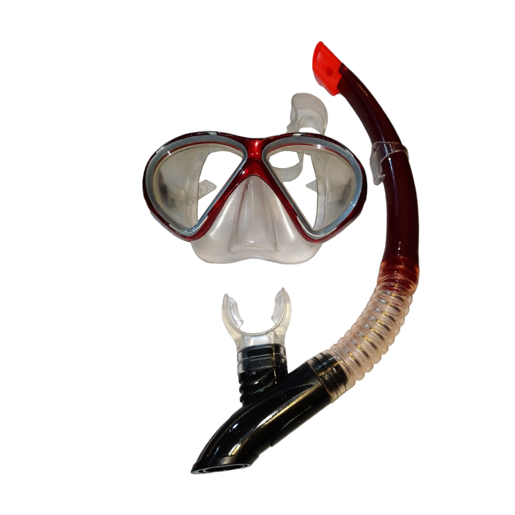 A-51701-T-BLBS VİŞNE GRİ MASKE ŞNORKEL SET