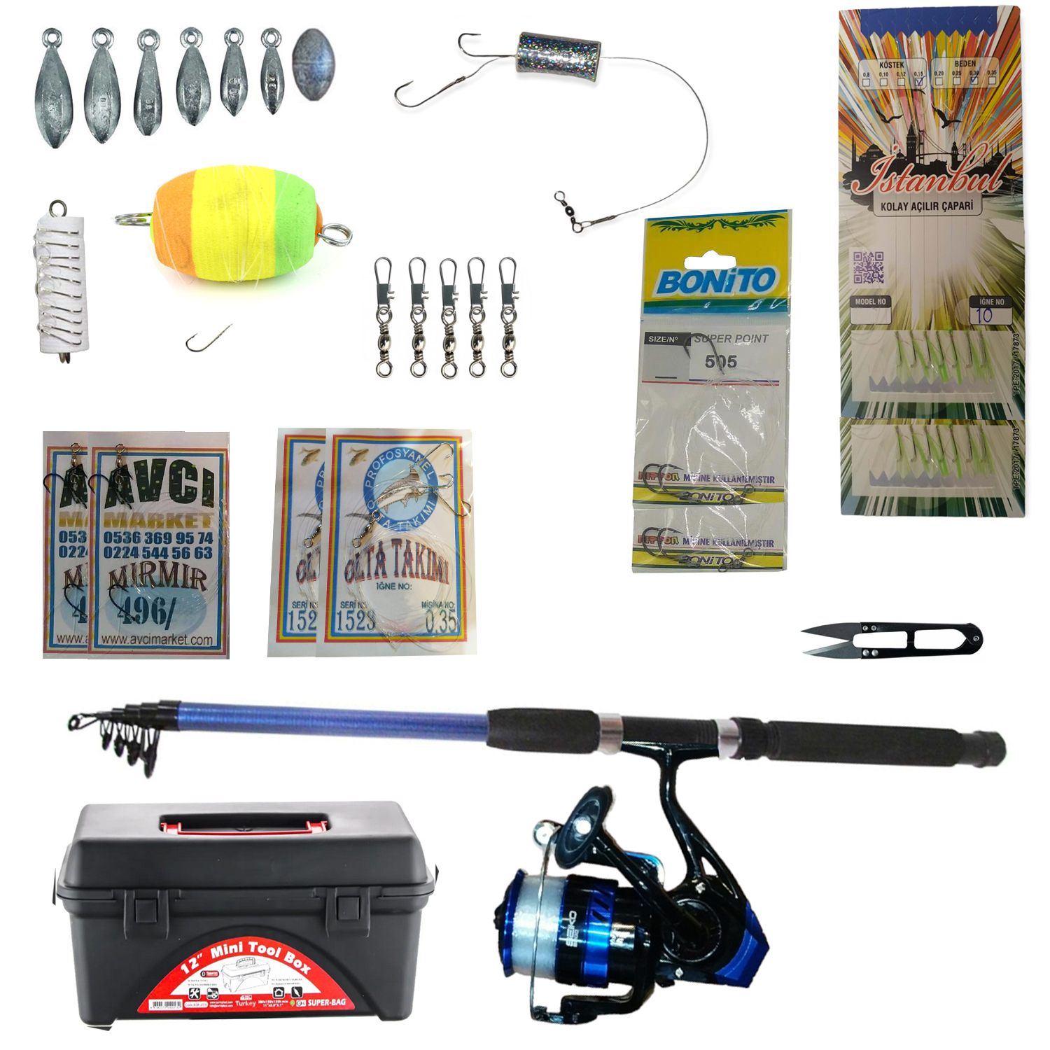 Kampanyalı Full 360cm Balıkçılık Seti Kıyı Olta Takımı