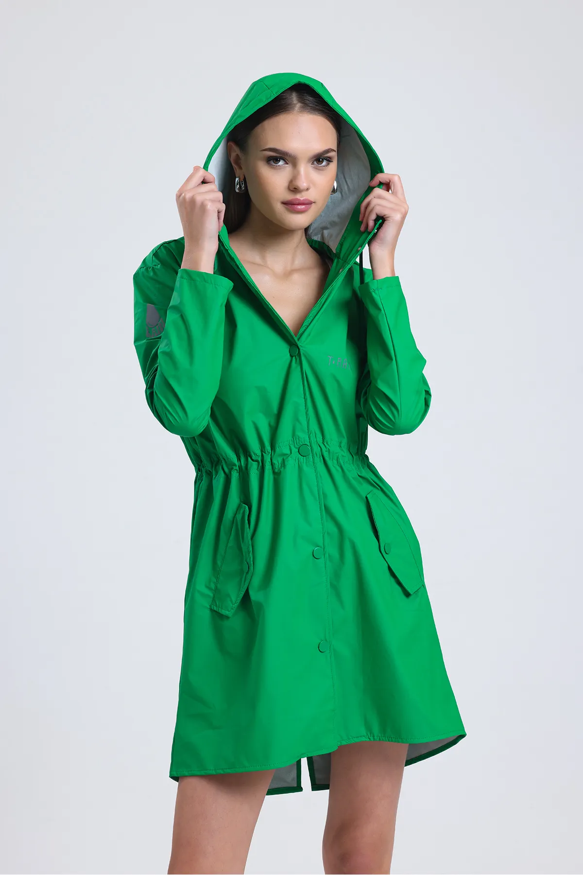 T Rain Pu Raincoat S Beden Açık Yeşil Bayan Yağmurluk