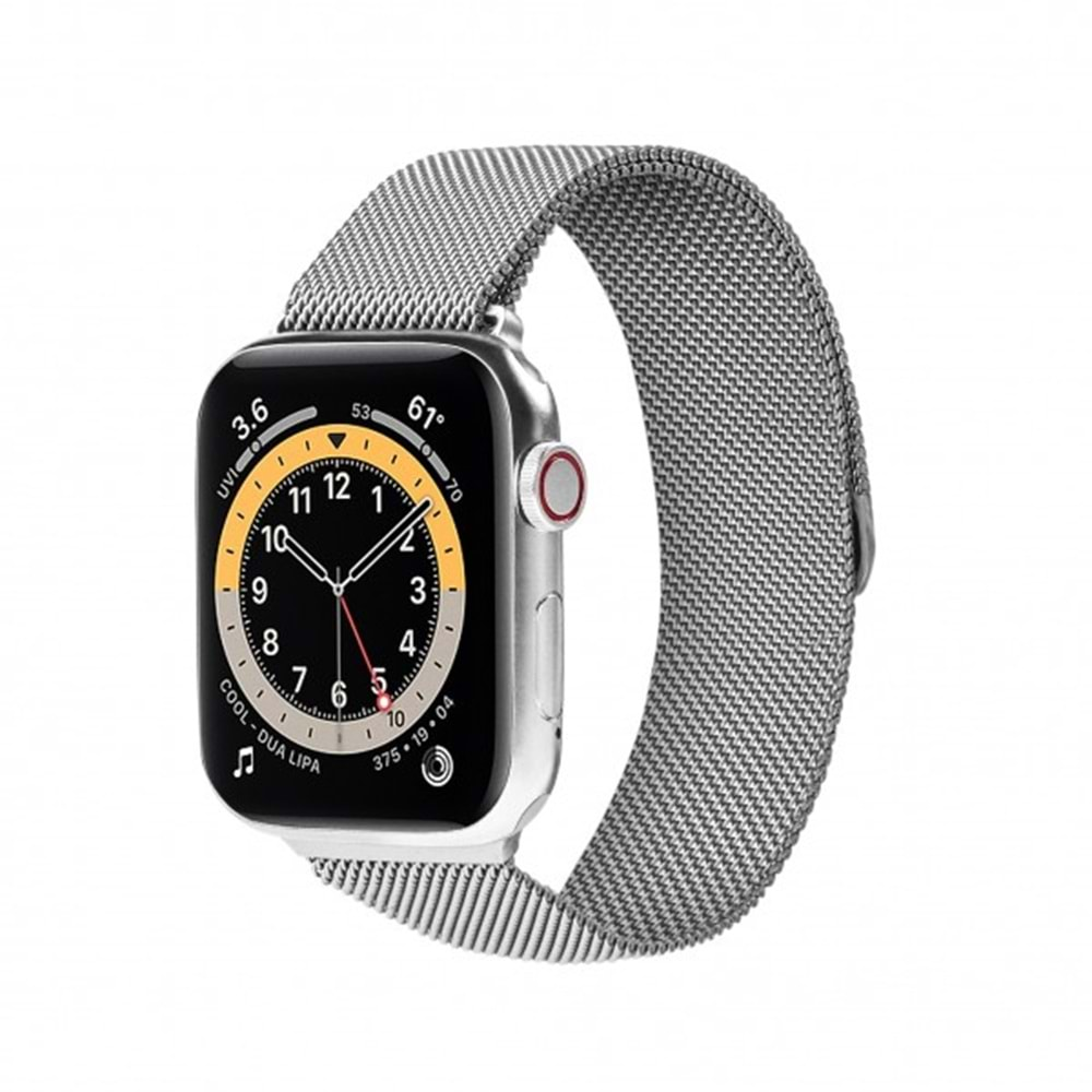 KORDON ZR-KRD-01 APPLE WATCH 42/44/45mm SILVER MIKTANIS