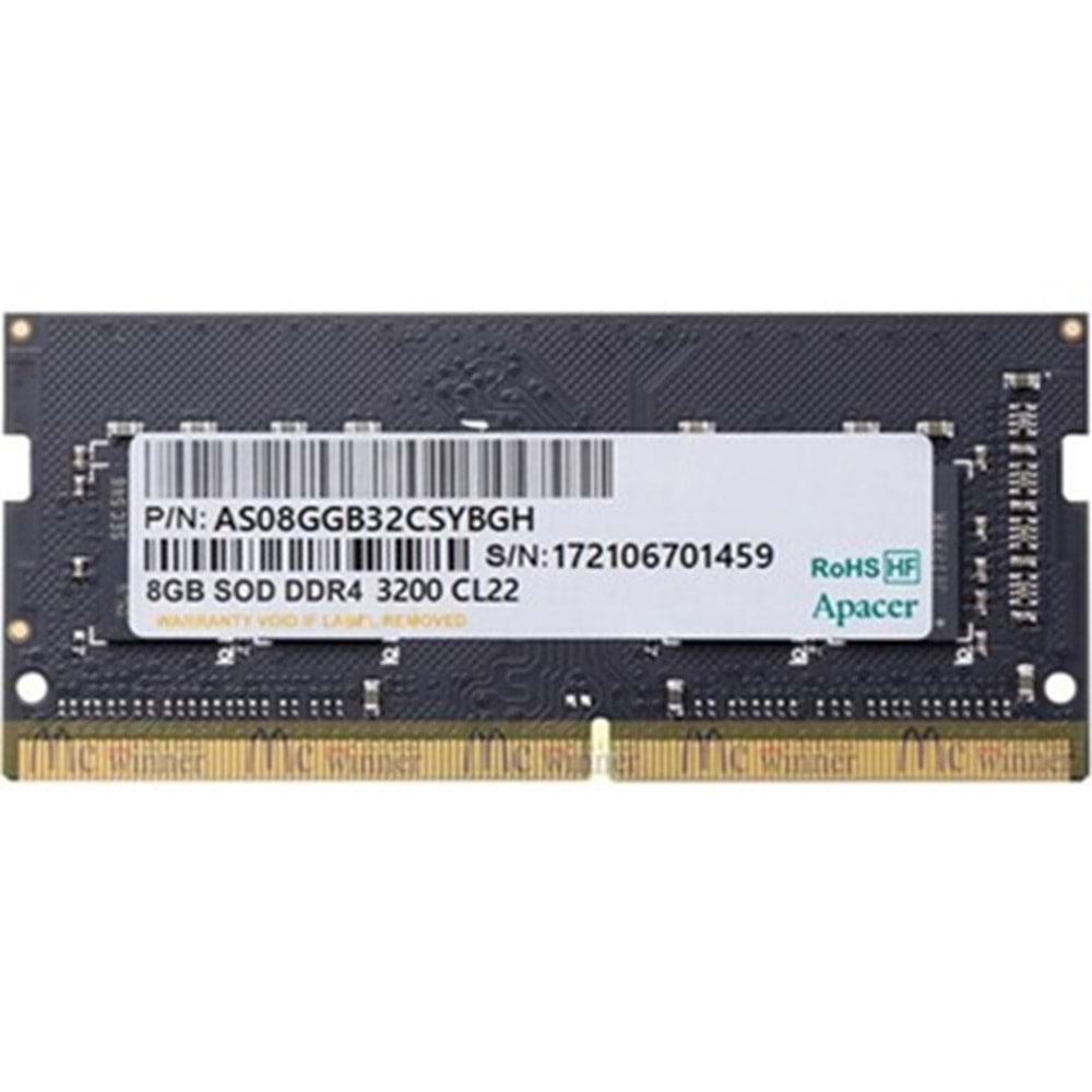 BELLEK APACER 8GB 3200MHZ DDR4 NOTEBOOK