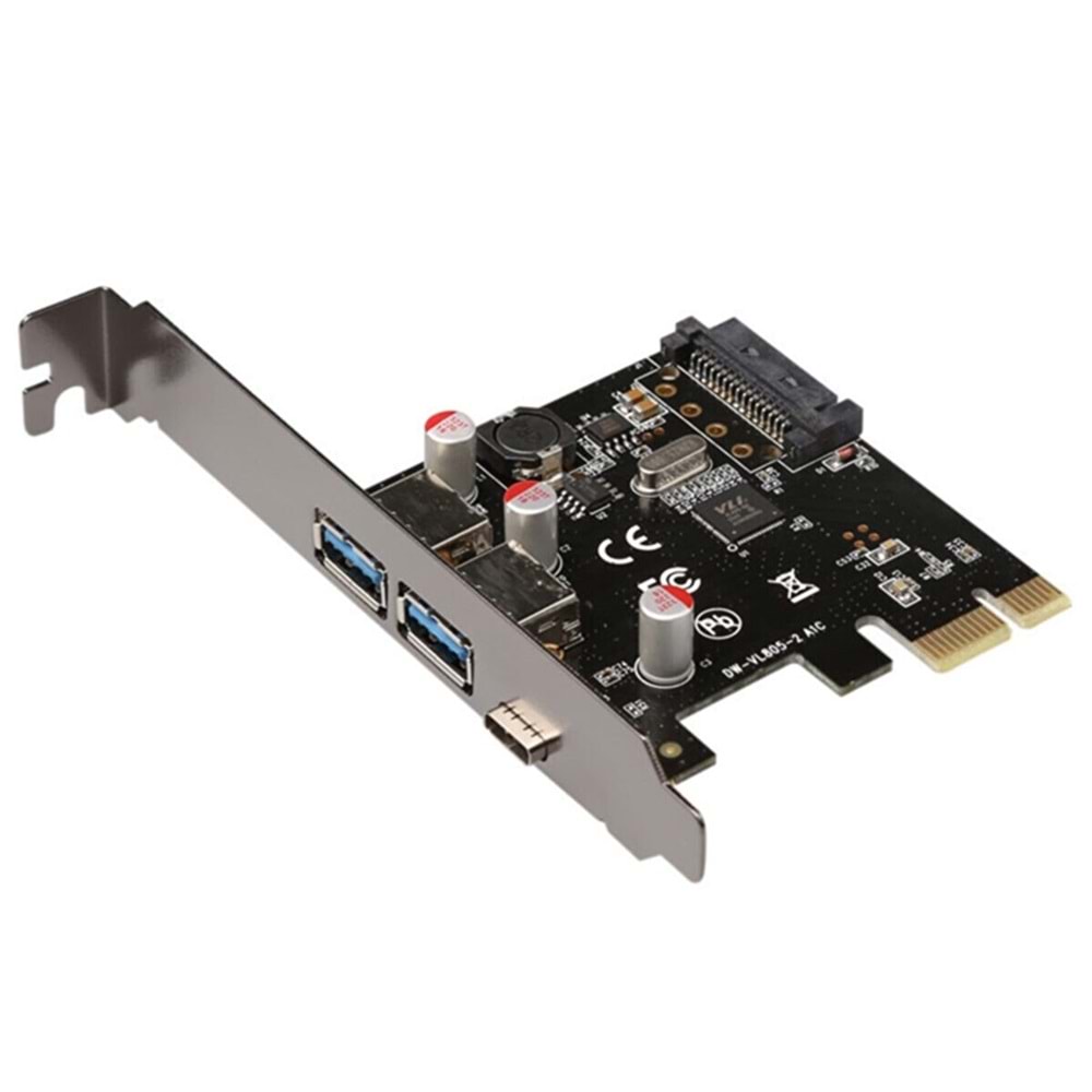 AKSESUAR PCI-EXP KART USB 3.0 2 PORT TYPE-C USB3.1 1 PORT