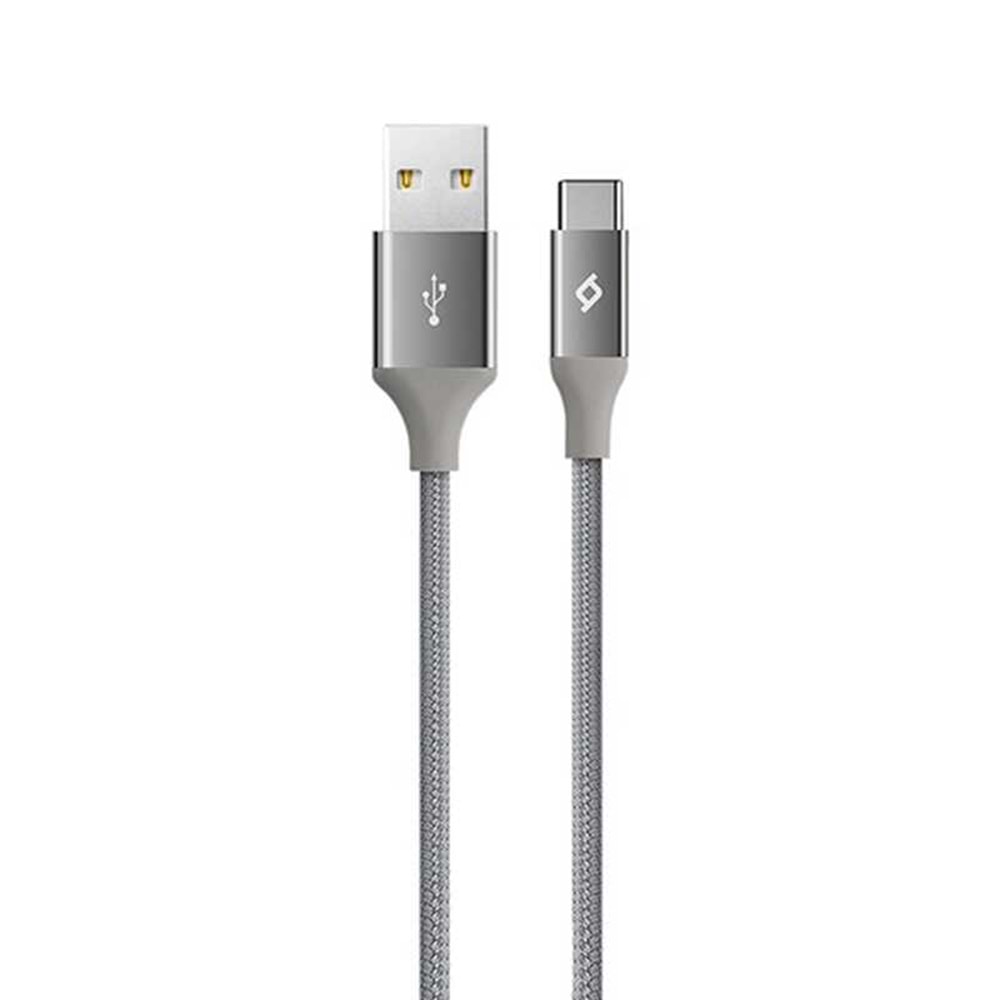 TTEC 2DK18UG AlumiCable 120 cm Type-C - USB-A kablosu GRİ