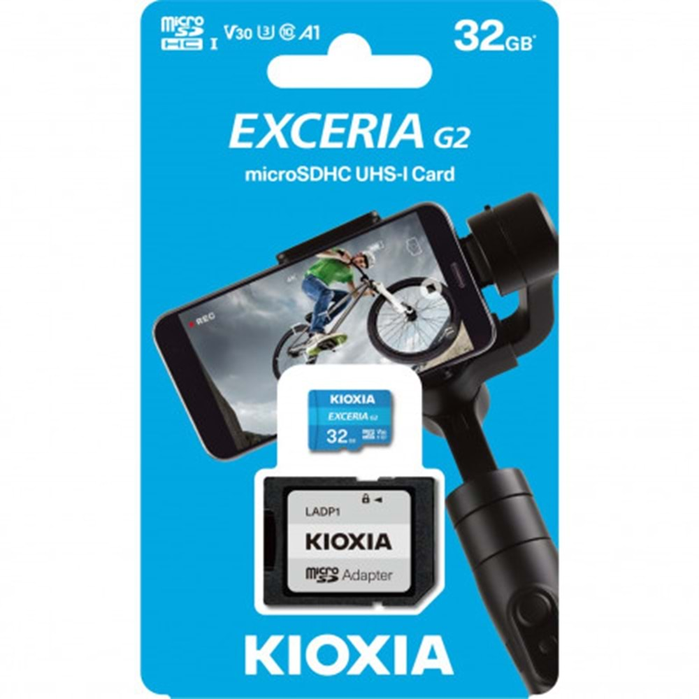 BELLEK KIOXIA 32GB MICRO SDHC G2 4K 100Mb/s LMEX2L032GG2 V30 U3