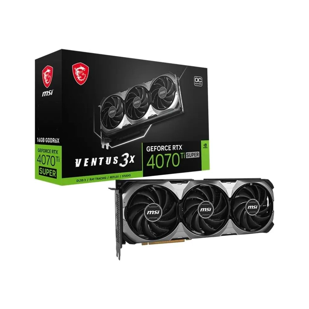 EKRAN KARTI MSI RTX4070Ti SUPER VENTUS 3X OC 16GB 256Bit GDDR6X