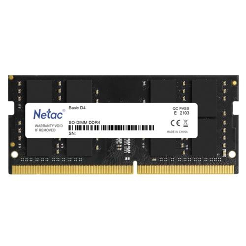 BELLEK NETAC BASIC 16GB 3200MHZ DDR4 NTBSD4N32SP-16 NOTEBOOK