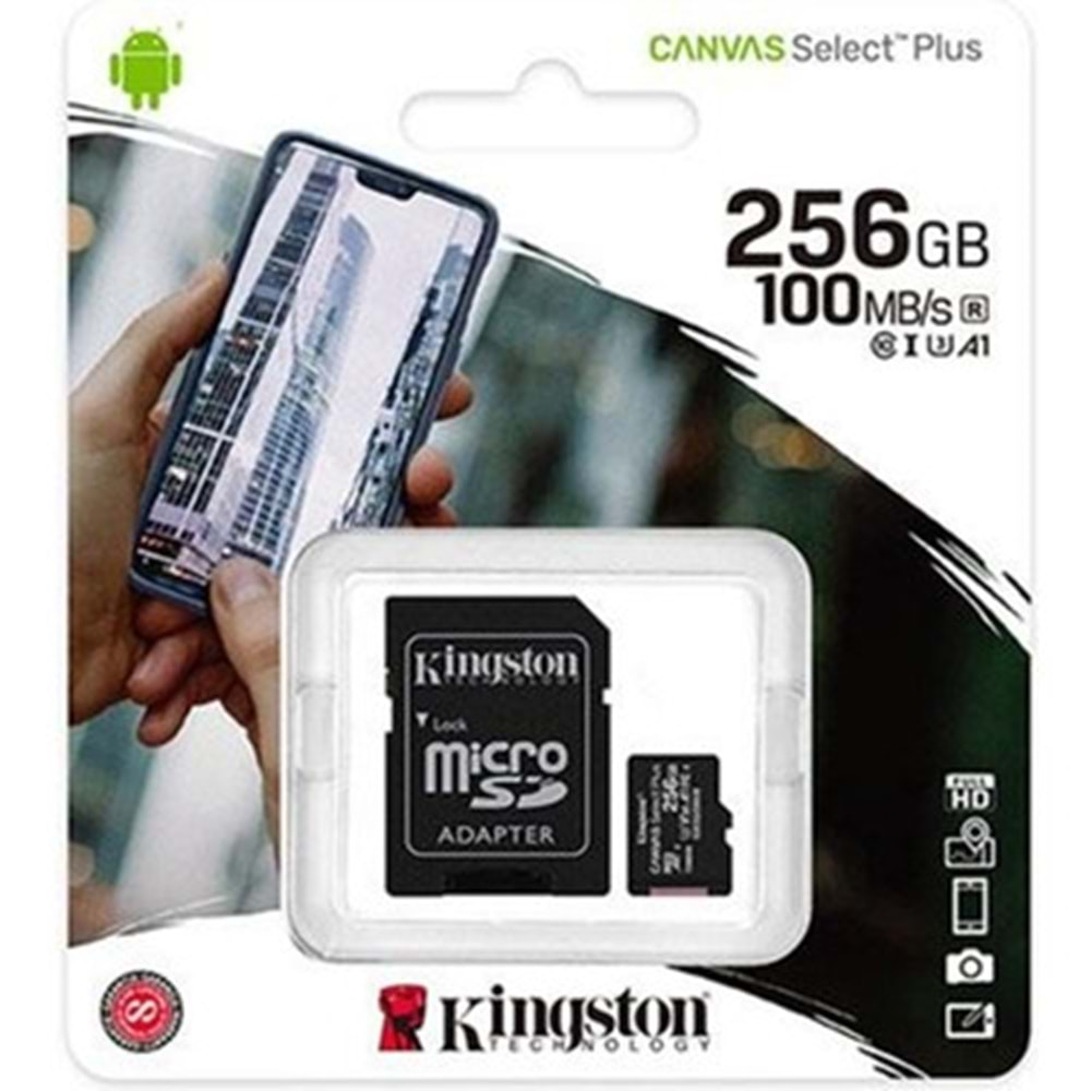 BELLEK KINGSTON 256GB MICRO SD CL10 SDCS2/256GB 100MB/s UHS-I, U1, V10