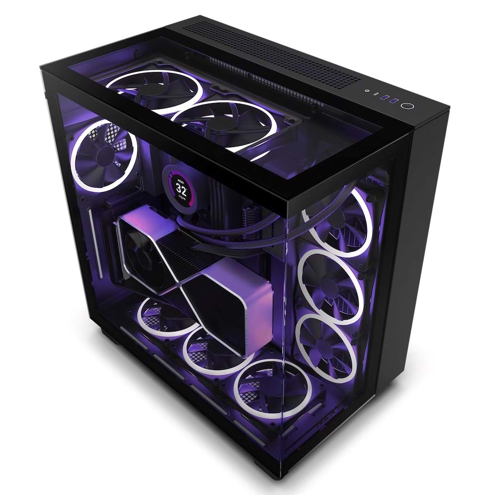 KASA NZXT H9 Elite Black RGB Tempered Glass USB 3.2 Atx Mid Tower