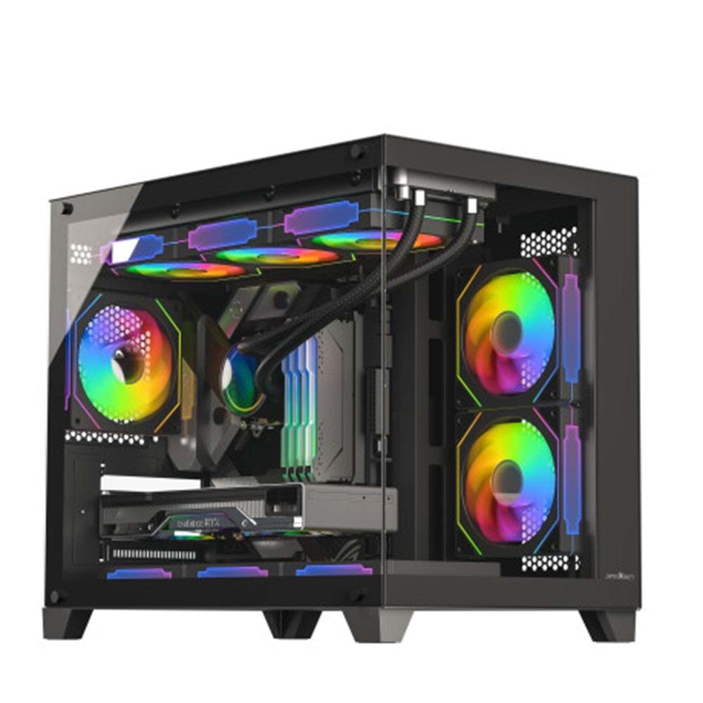 KASA James Donkey Stark S700 3xARGB Temperli Cam 750W 80+ Bronze mATX