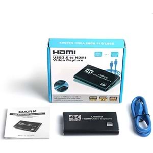 HDMI KAYIT CIHAZI DARK 4K ULTRA H VIDEO CAPTURE USB 3.0